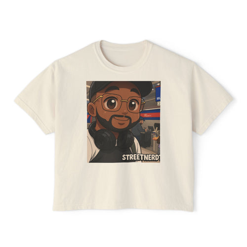 Street Nerd Boxy Tee | Cute Casual Tee for Podcast Lovers, Streetwear Shirt, Gift for Fans, Comfortable Everyday Wear