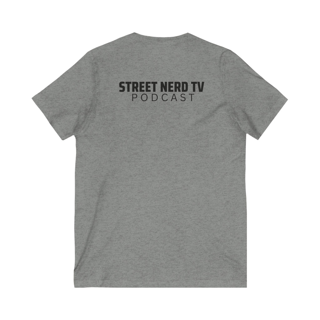 Street Nerd TV V-Neck Tee, Casual Graphic Tee, Podcast Merchandise, Gift for Fans, Comfortable Everyday Wear