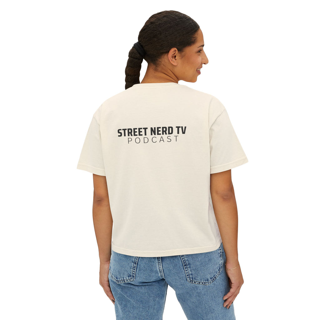 Street Nerd Boxy Tee | Cute Casual Tee for Podcast Lovers, Streetwear Shirt, Gift for Fans, Comfortable Everyday Wear