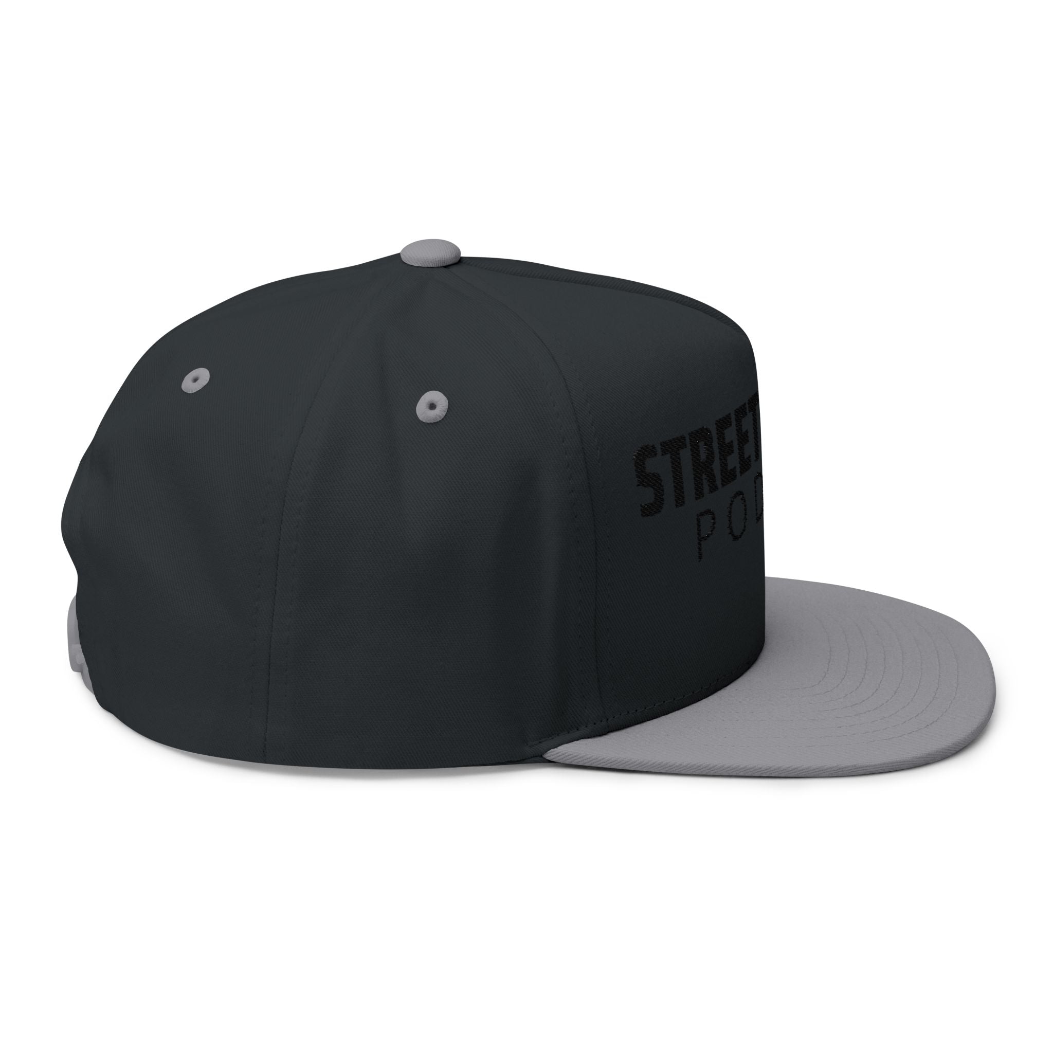 Street Nerd TV Podcast Flat Bill Cap — Embroidered Logo Snapback