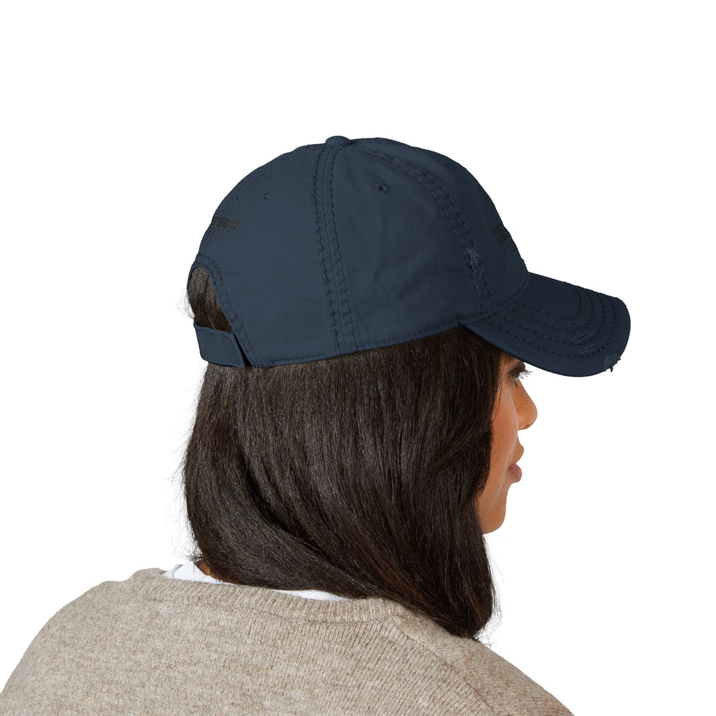 Embroidered Distressed Dad Hat - Casual Style, Unique Gift, Outdoor Accessory, Trendy Headwear, Podcast Merchandise
