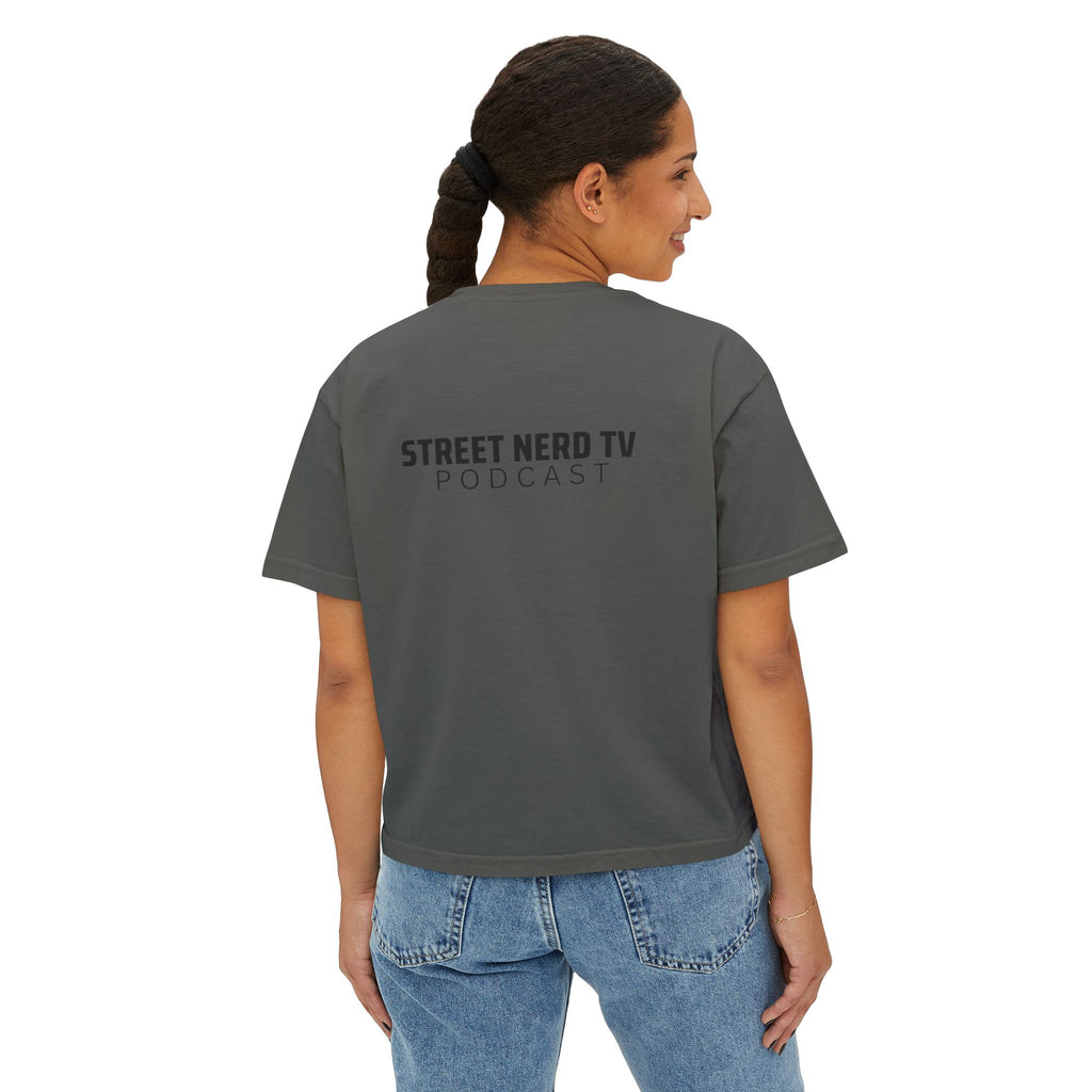 Street Nerd Boxy Tee | Cute Casual Tee for Podcast Lovers, Streetwear Shirt, Gift for Fans, Comfortable Everyday Wear