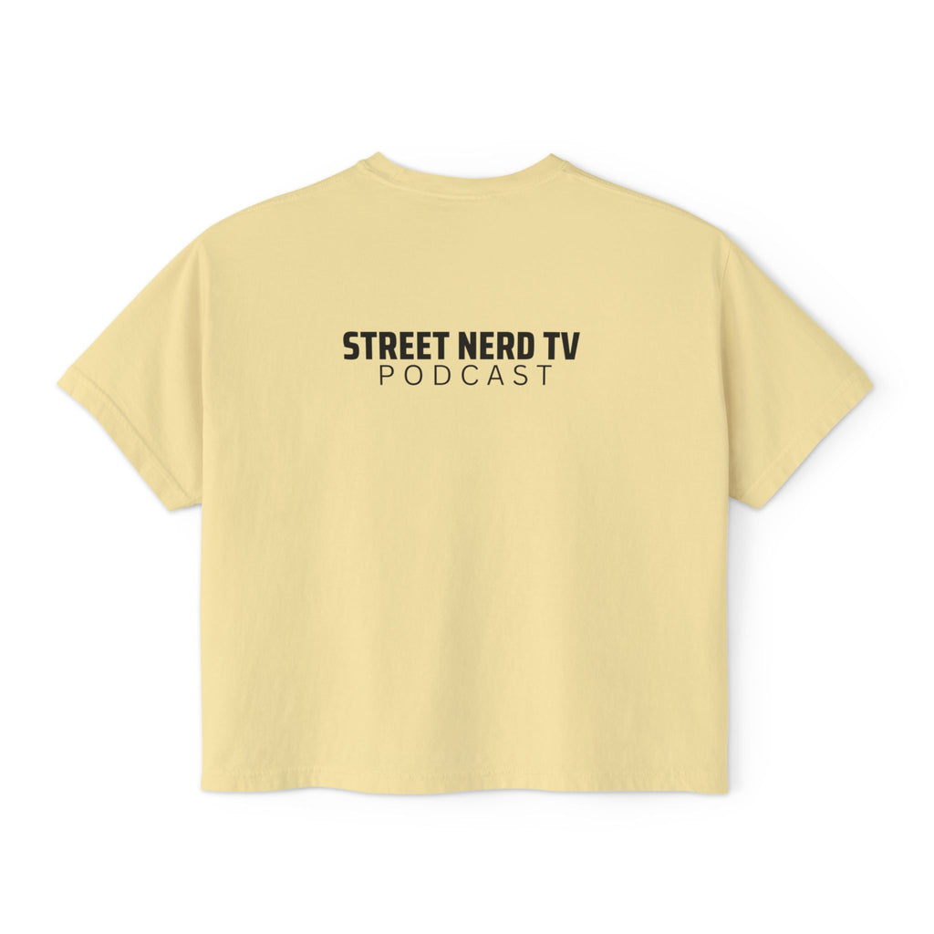 Street Nerd Boxy Tee | Cute Casual Tee for Podcast Lovers, Streetwear Shirt, Gift for Fans, Comfortable Everyday Wear