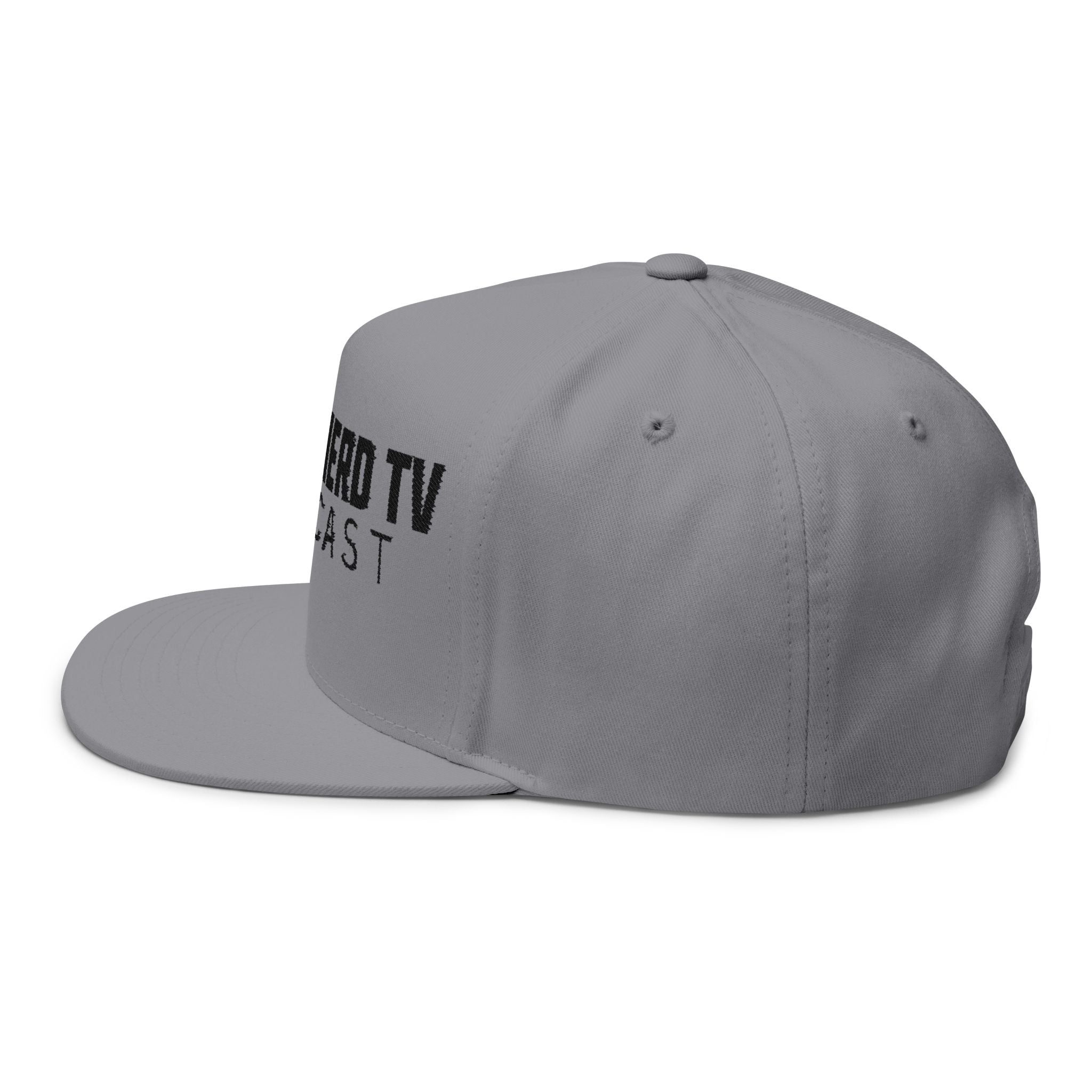 Street Nerd TV Podcast Flat Bill Cap — Embroidered Logo Snapback