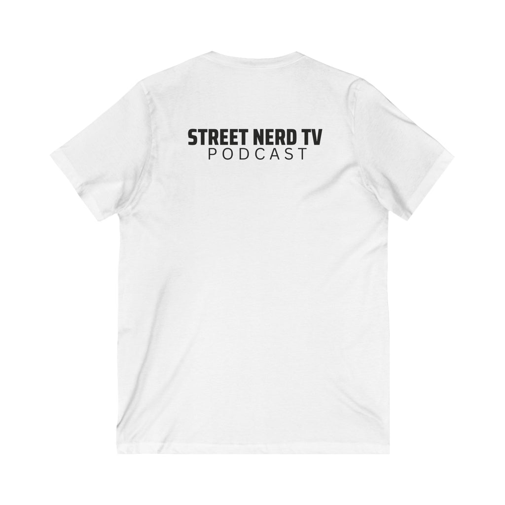 Street Nerd TV V-Neck Tee, Casual Graphic Tee, Podcast Merchandise, Gift for Fans, Comfortable Everyday Wear