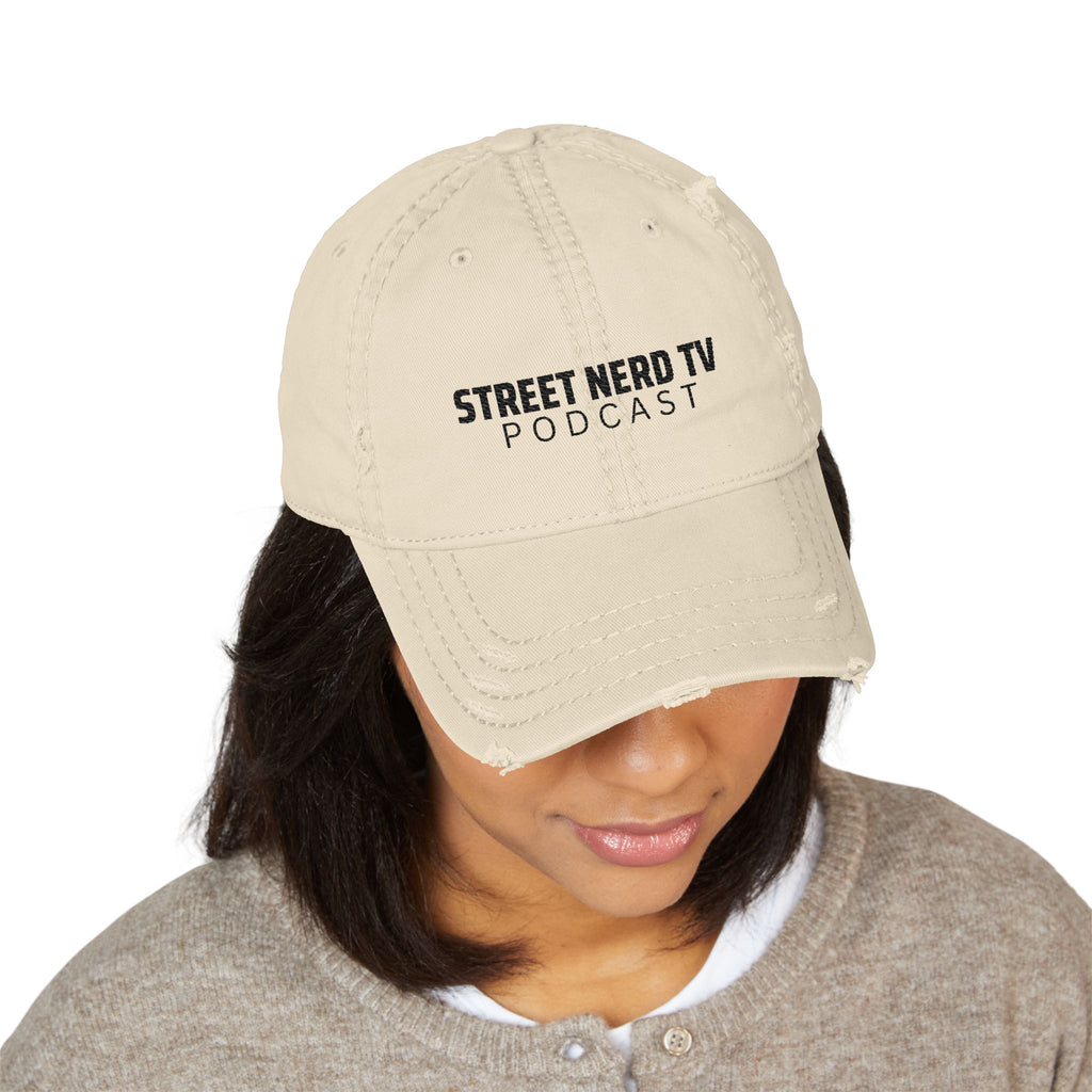 Embroidered Distressed Dad Hat - Casual Style, Unique Gift, Outdoor Accessory, Trendy Headwear, Podcast Merchandise
