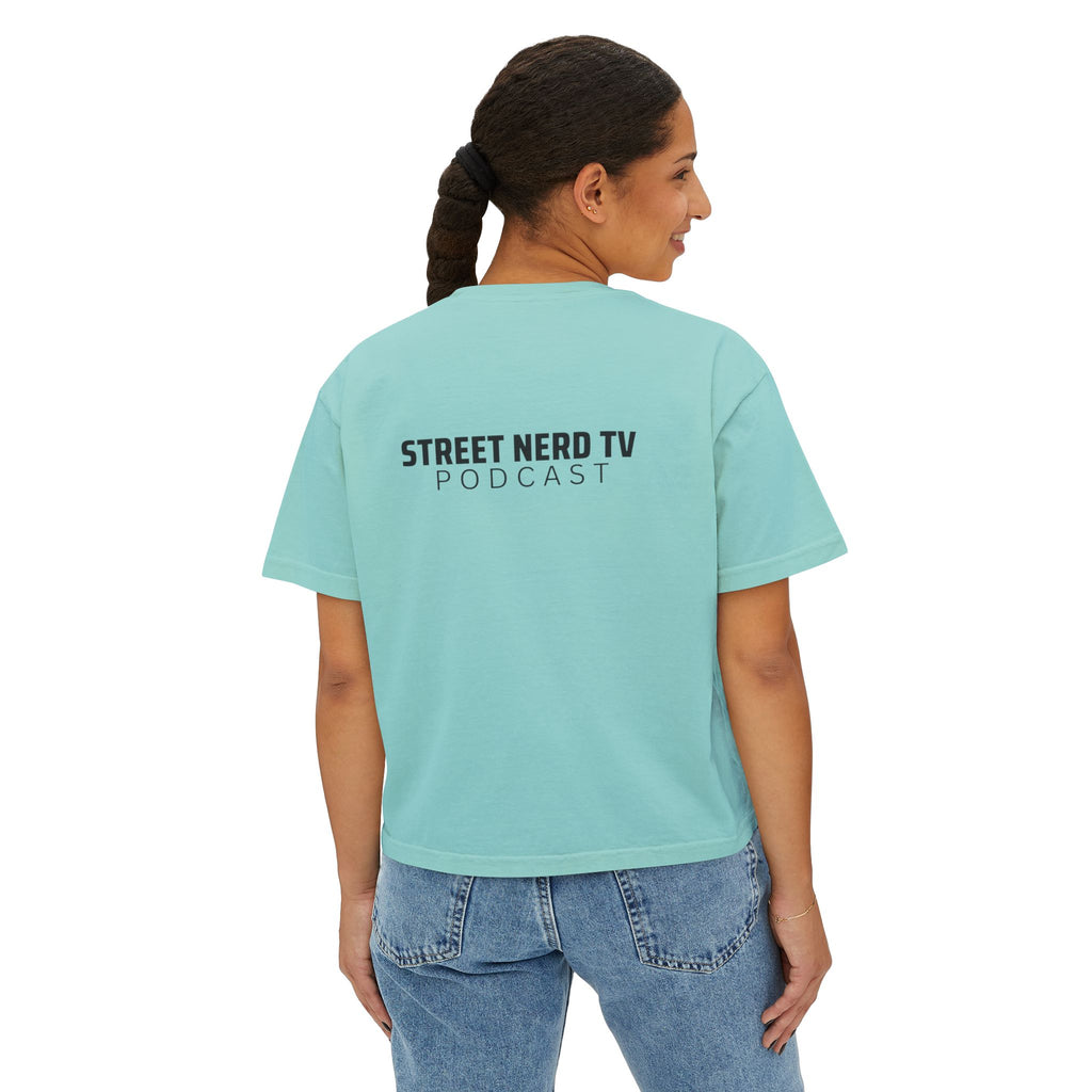 Street Nerd Boxy Tee | Cute Casual Tee for Podcast Lovers, Streetwear Shirt, Gift for Fans, Comfortable Everyday Wear