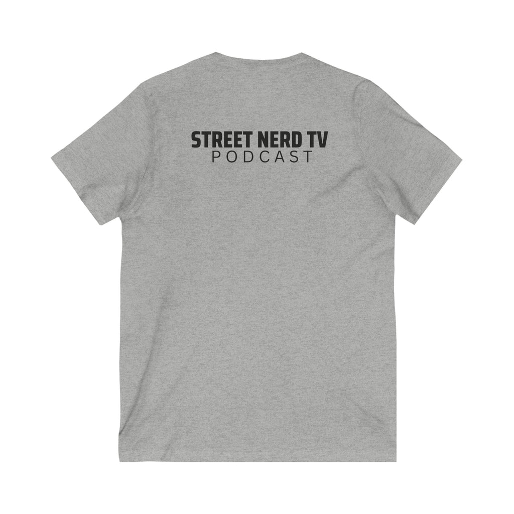 Street Nerd TV V-Neck Tee, Casual Graphic Tee, Podcast Merchandise, Gift for Fans, Comfortable Everyday Wear