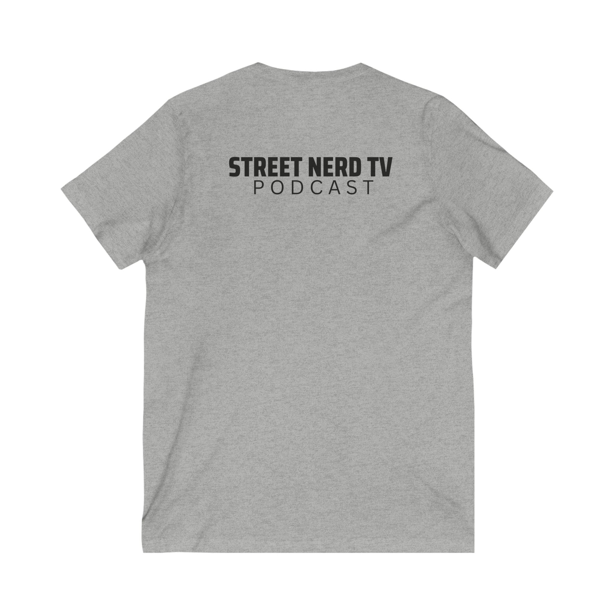 Street Nerd TV V-Neck Tee, Casual Graphic Tee, Podcast Merchandise, Gift for Fans, Comfortable Everyday Wear