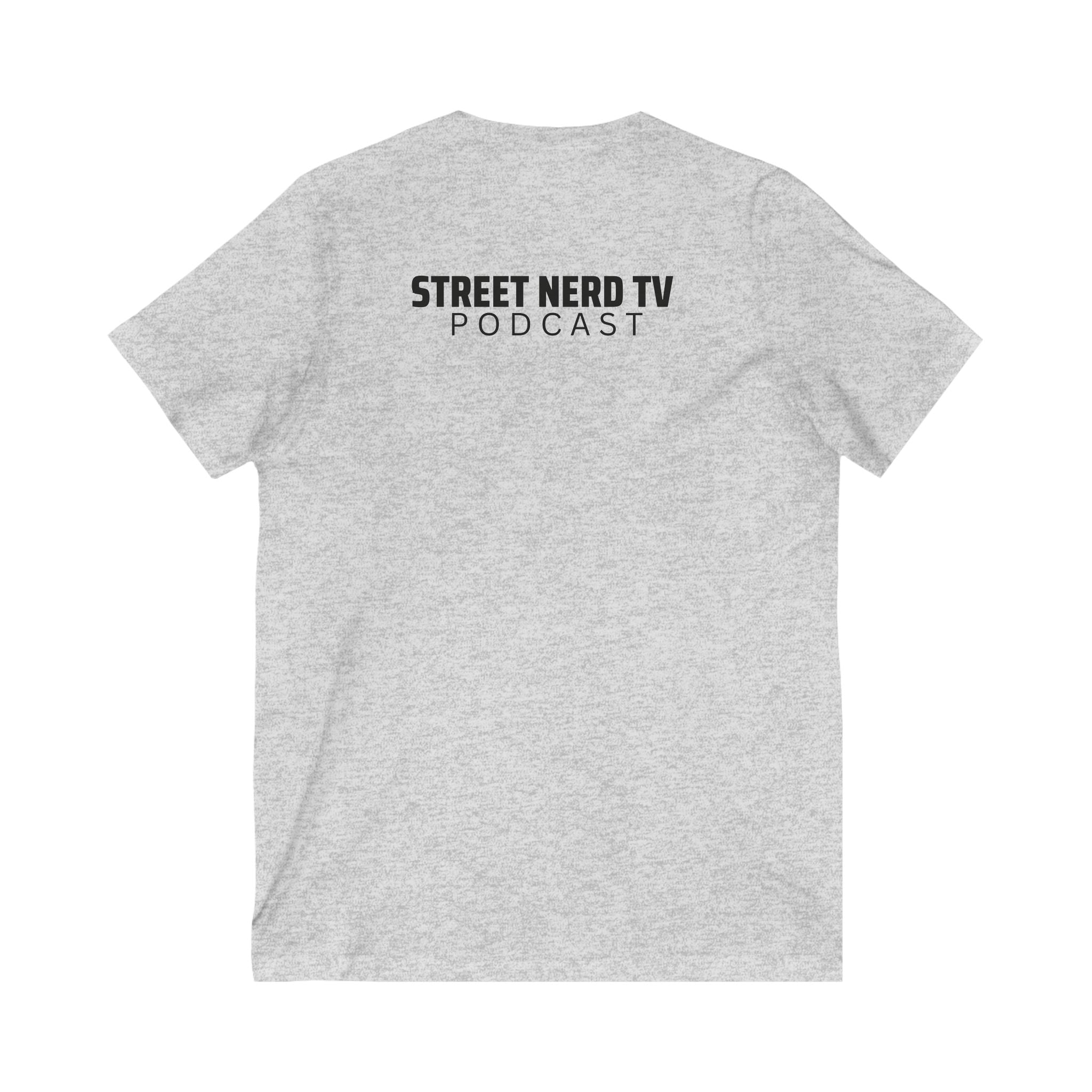 Street Nerd TV Unisex V-Neck Tee, Podcast Merchandise, Casual Wear, Unique Graphic T-Shirt, Gift for Fans, Everyday Comfort
