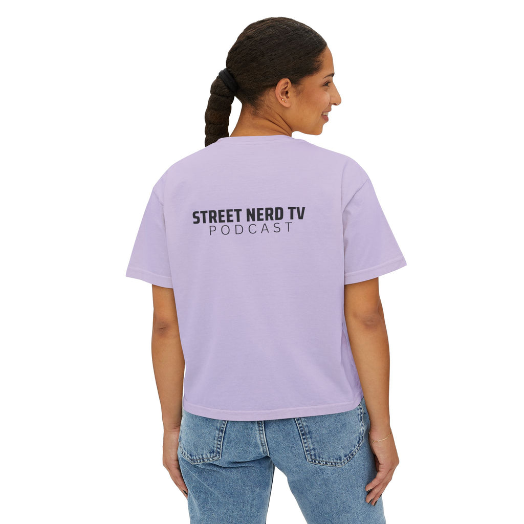 Street Nerd Boxy Tee | Cute Casual Tee for Podcast Lovers, Streetwear Shirt, Gift for Fans, Comfortable Everyday Wear