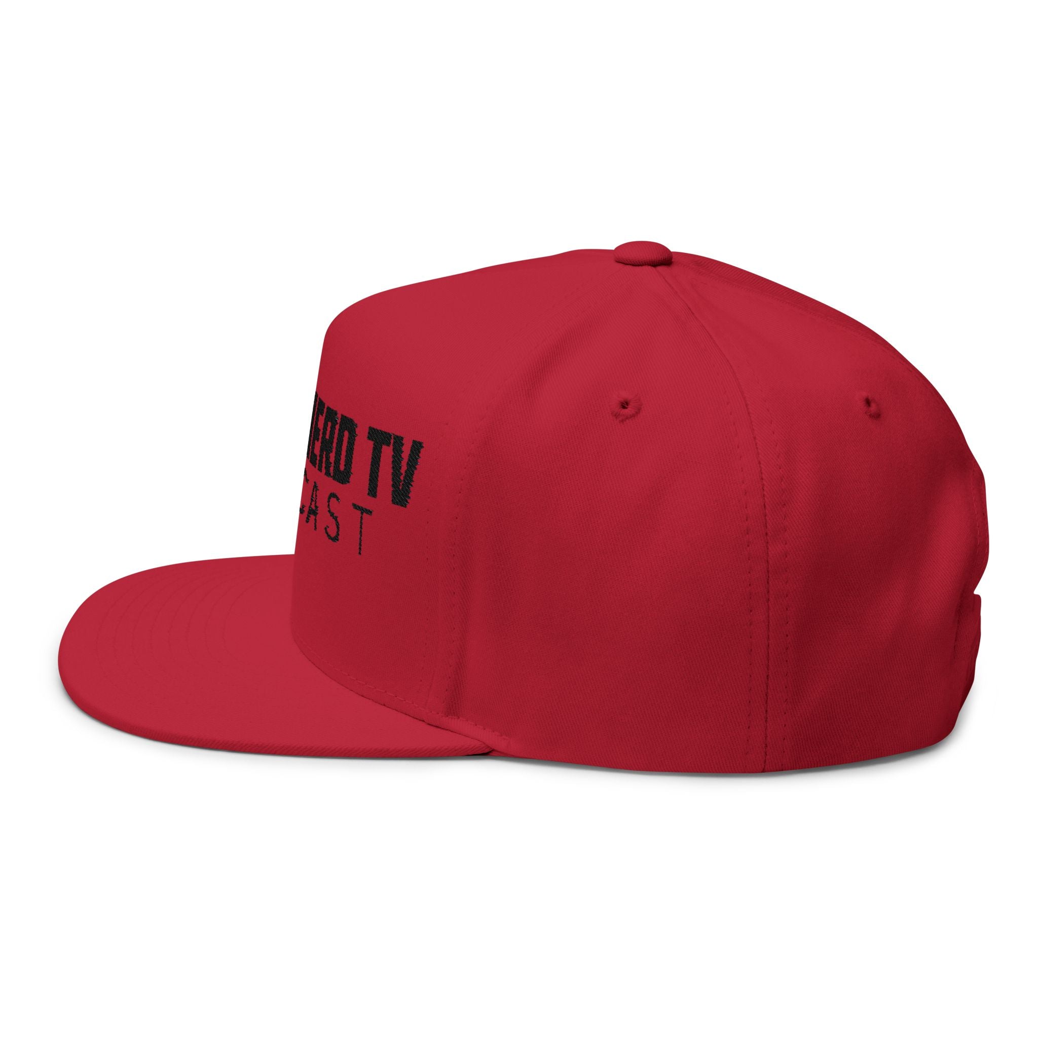 Street Nerd TV Podcast Flat Bill Cap — Embroidered Logo Snapback