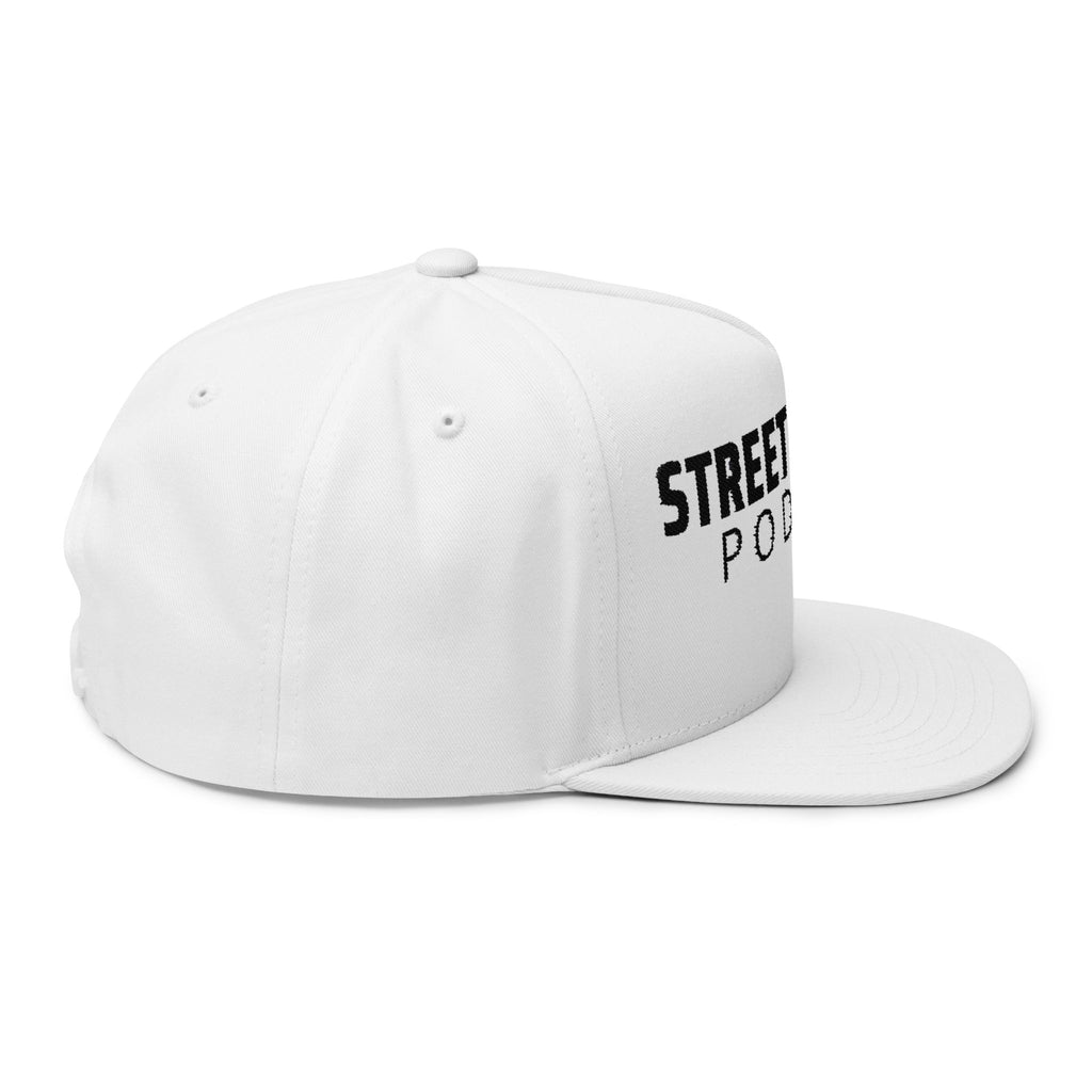 Street Nerd TV Podcast Flat Bill Cap — Embroidered Logo Snapback
