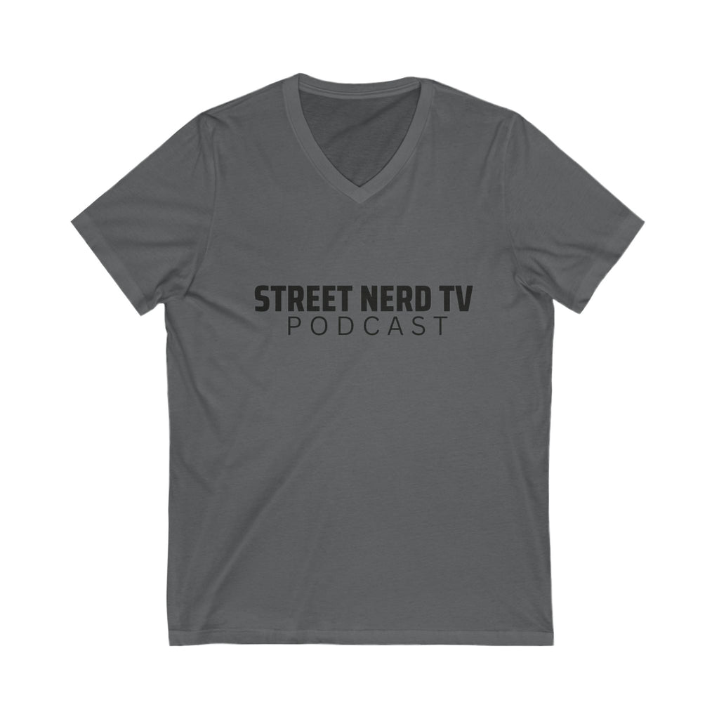 Street Nerd TV Podcast V-Neck Tee, Unisex Shirt, Casual Wear, Gift for Podcasters, Streetwear