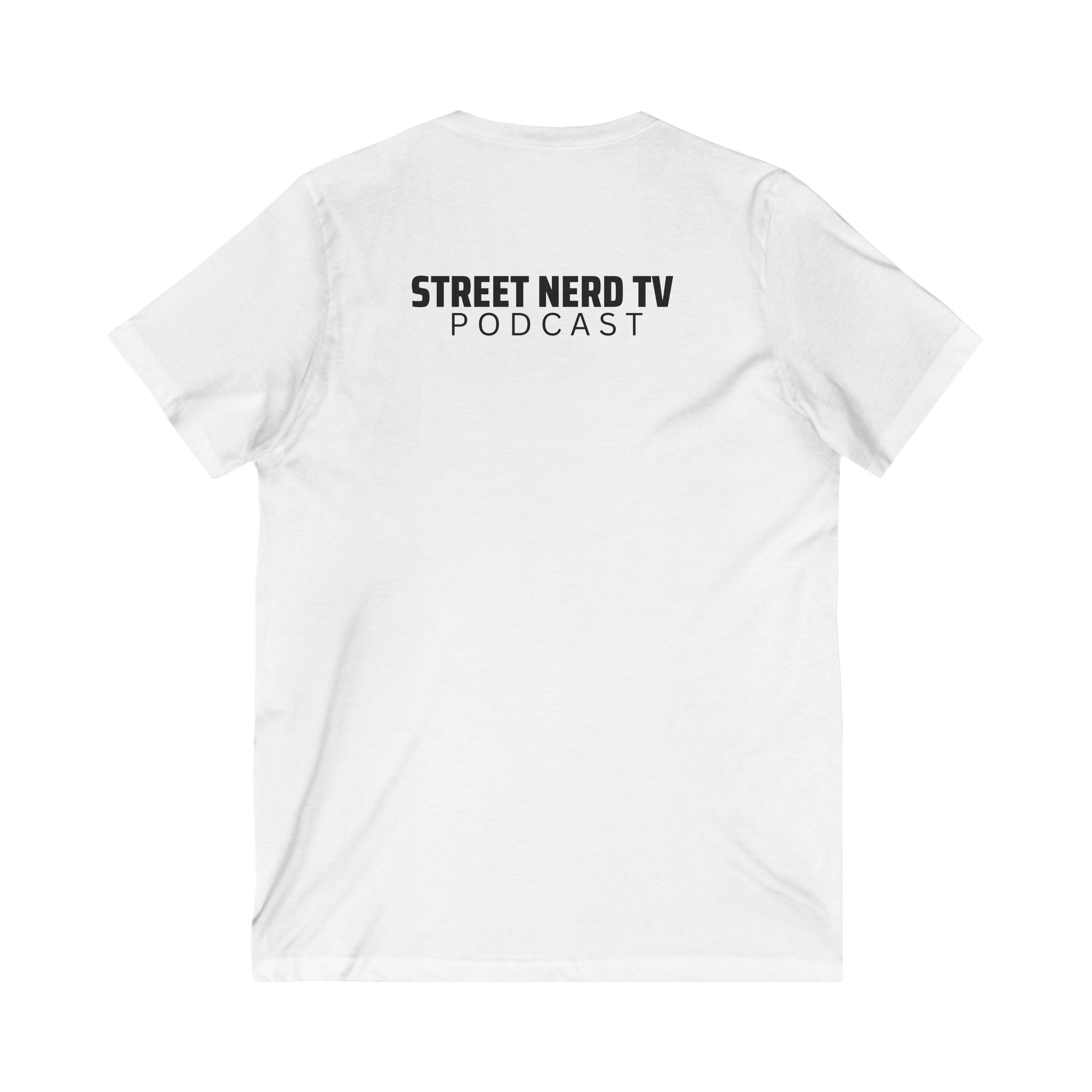 Street Nerd TV Unisex V-Neck Tee, Podcast Merchandise, Casual Wear, Unique Graphic T-Shirt, Gift for Fans, Everyday Comfort