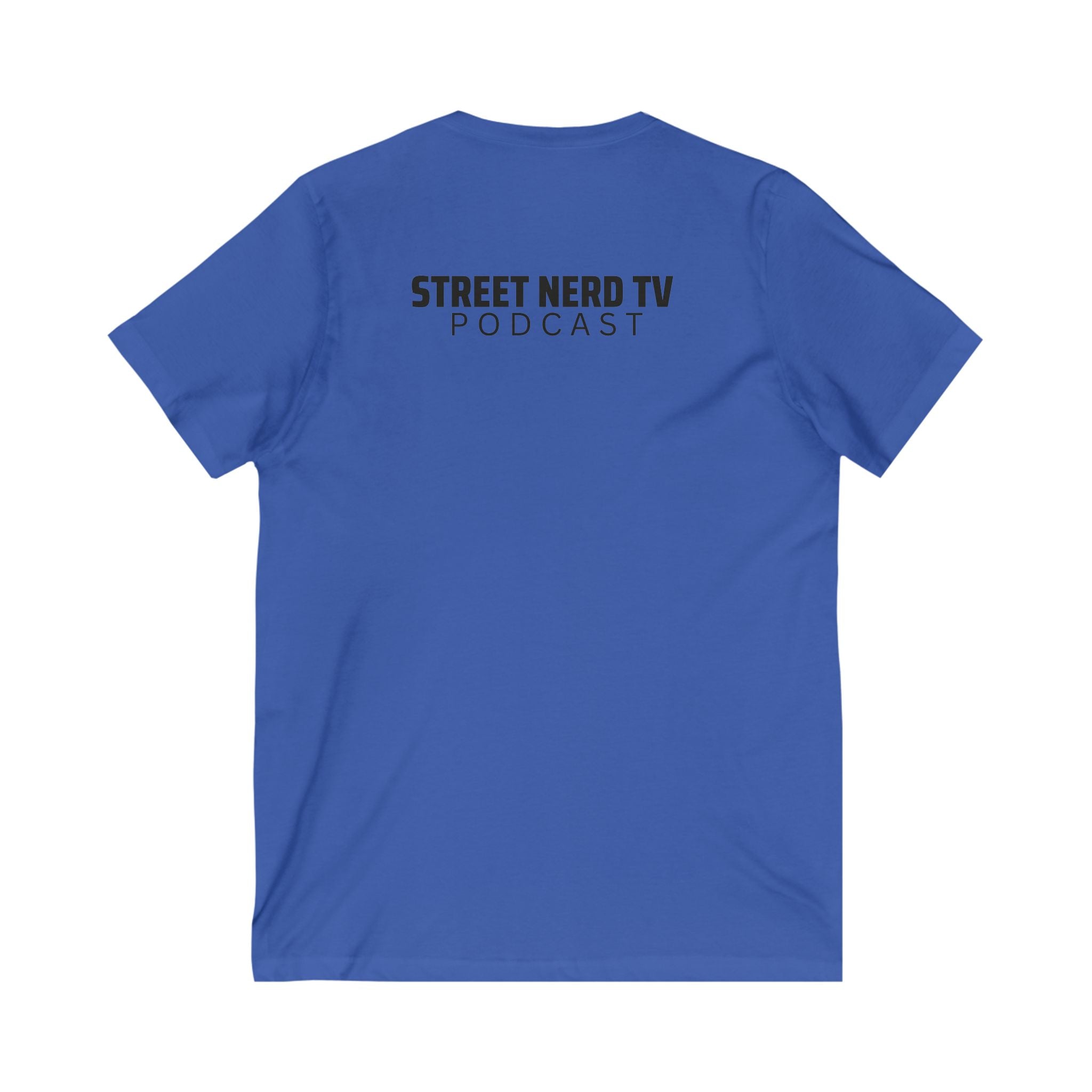 Street Nerd TV Unisex V-Neck Tee, Podcast Merchandise, Casual Wear, Unique Graphic T-Shirt, Gift for Fans, Everyday Comfort