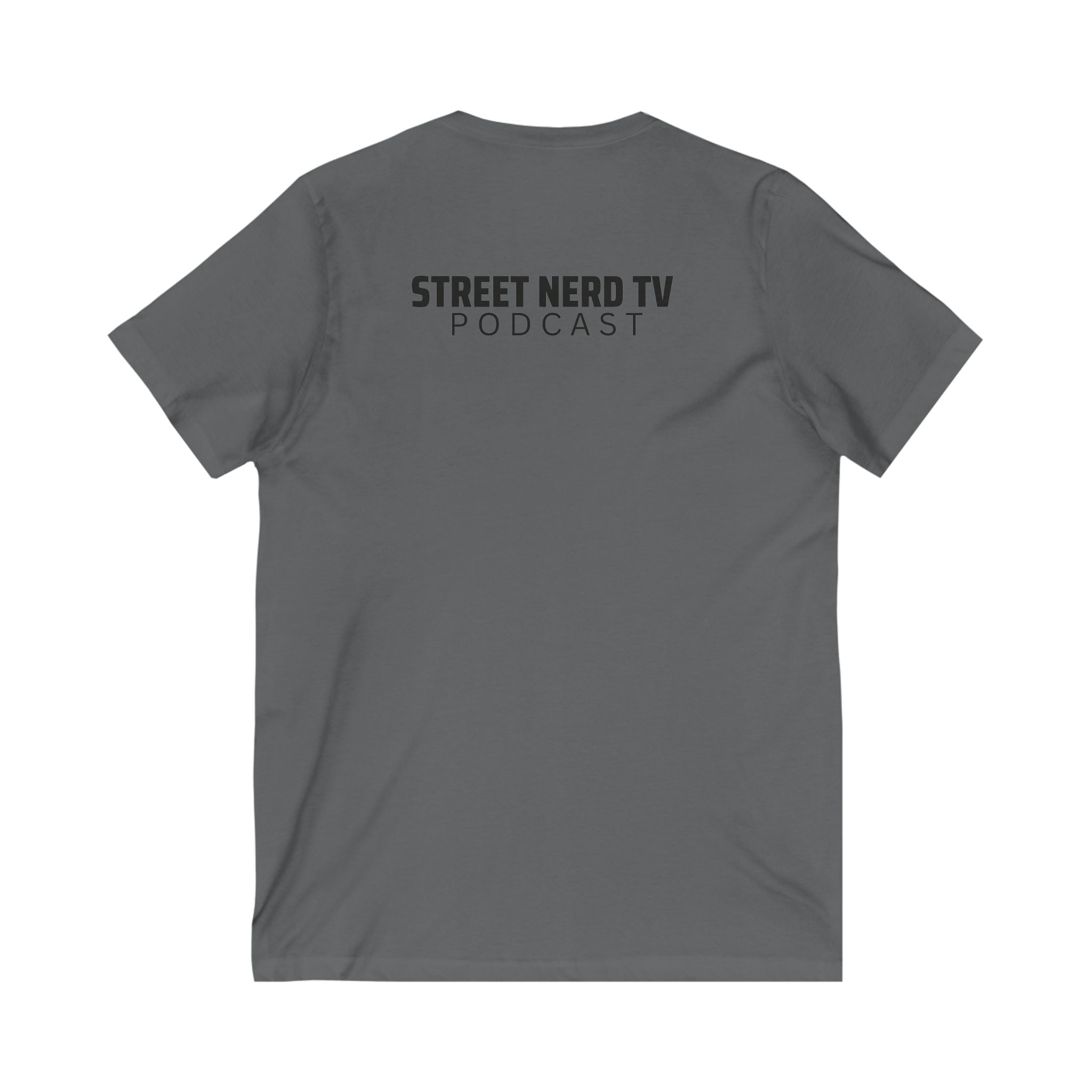Street Nerd TV Unisex V-Neck Tee, Podcast Merchandise, Casual Wear, Unique Graphic T-Shirt, Gift for Fans, Everyday Comfort