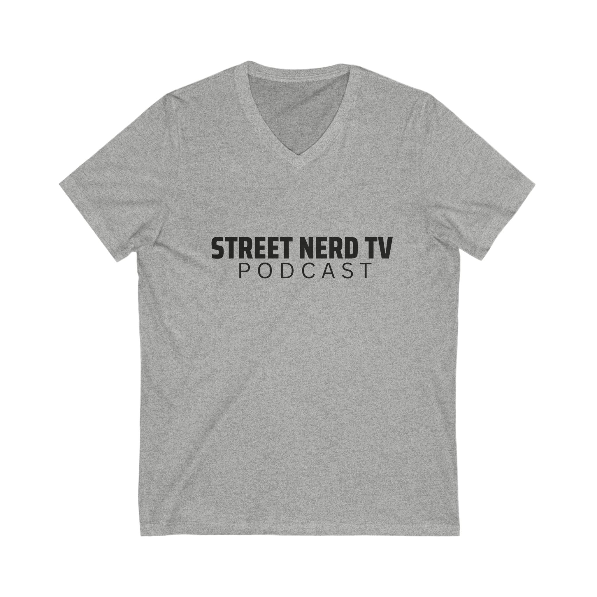 Street Nerd TV Podcast V-Neck Tee, Unisex Shirt, Casual Wear, Gift for Podcasters, Streetwear